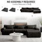 126in Sectional Boneless Couch L Shaped Convertible Modular Sofa No Assembly