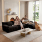 126in Sectional Boneless Couch L Shaped Convertible Modular Sofa No Assembly