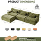 126in Sectional Boneless Couch L Shaped Convertible Modular Sofa No Assembly