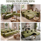 126in Sectional Boneless Couch L Shaped Convertible Modular Sofa No Assembly