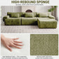 126in Sectional Boneless Couch L Shaped Convertible Modular Sofa No Assembly