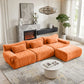 126in Sectional Boneless Couch L Shaped Convertible Modular Sofa No Assembly