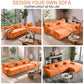 126in Sectional Boneless Couch L Shaped Convertible Modular Sofa No Assembly