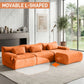 126in Sectional Boneless Couch L Shaped Convertible Modular Sofa No Assembly