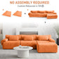 126in Sectional Boneless Couch L Shaped Convertible Modular Sofa No Assembly
