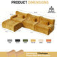 126in Sectional Boneless Couch L Shaped Convertible Modular Sofa No Assembly