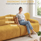 126in Sectional Boneless Couch L Shaped Convertible Modular Sofa No Assembly