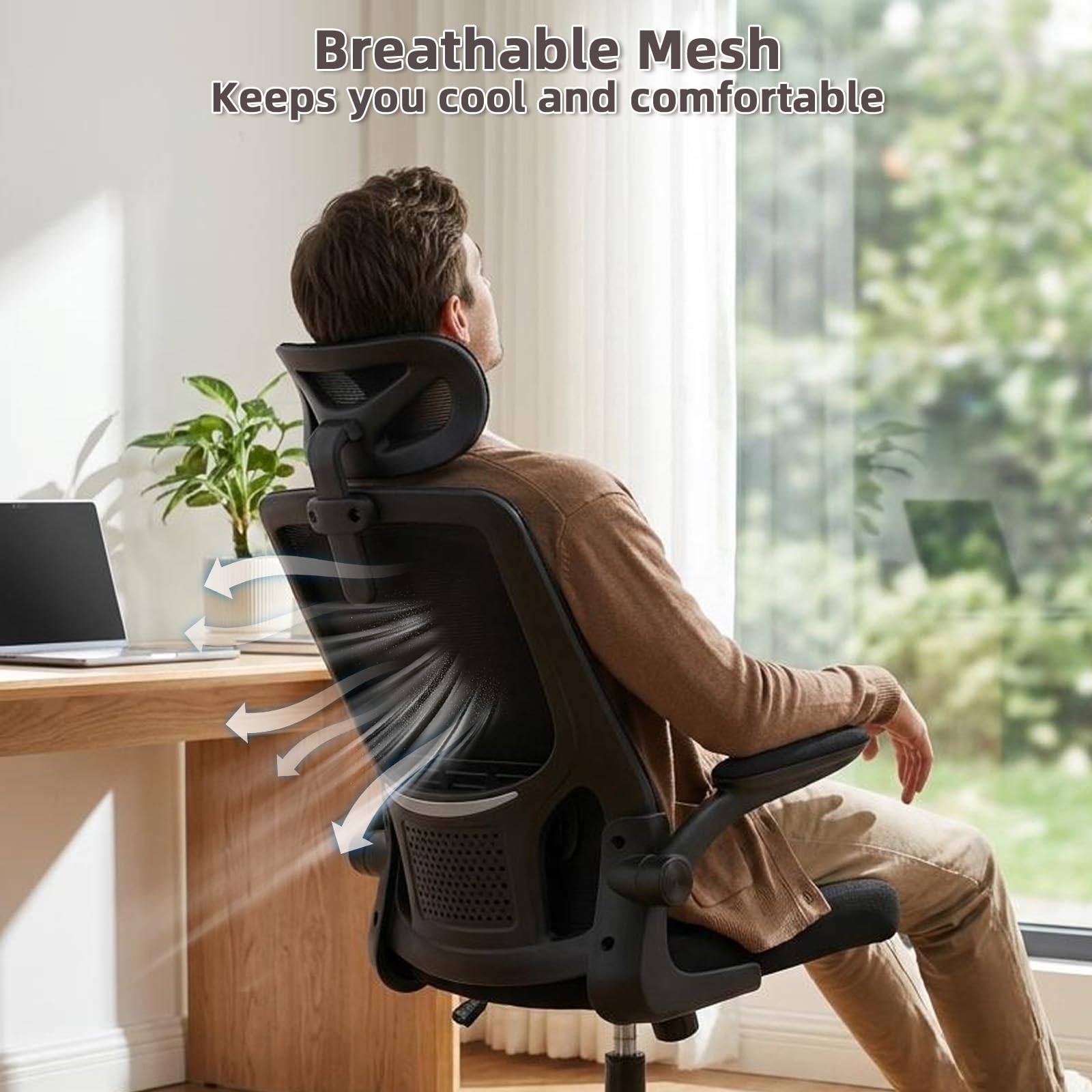 mesh office chair ventilation, breathable back office chair cool summer