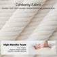 corduroy texture sofa cream, high resilience foam sofa cushion