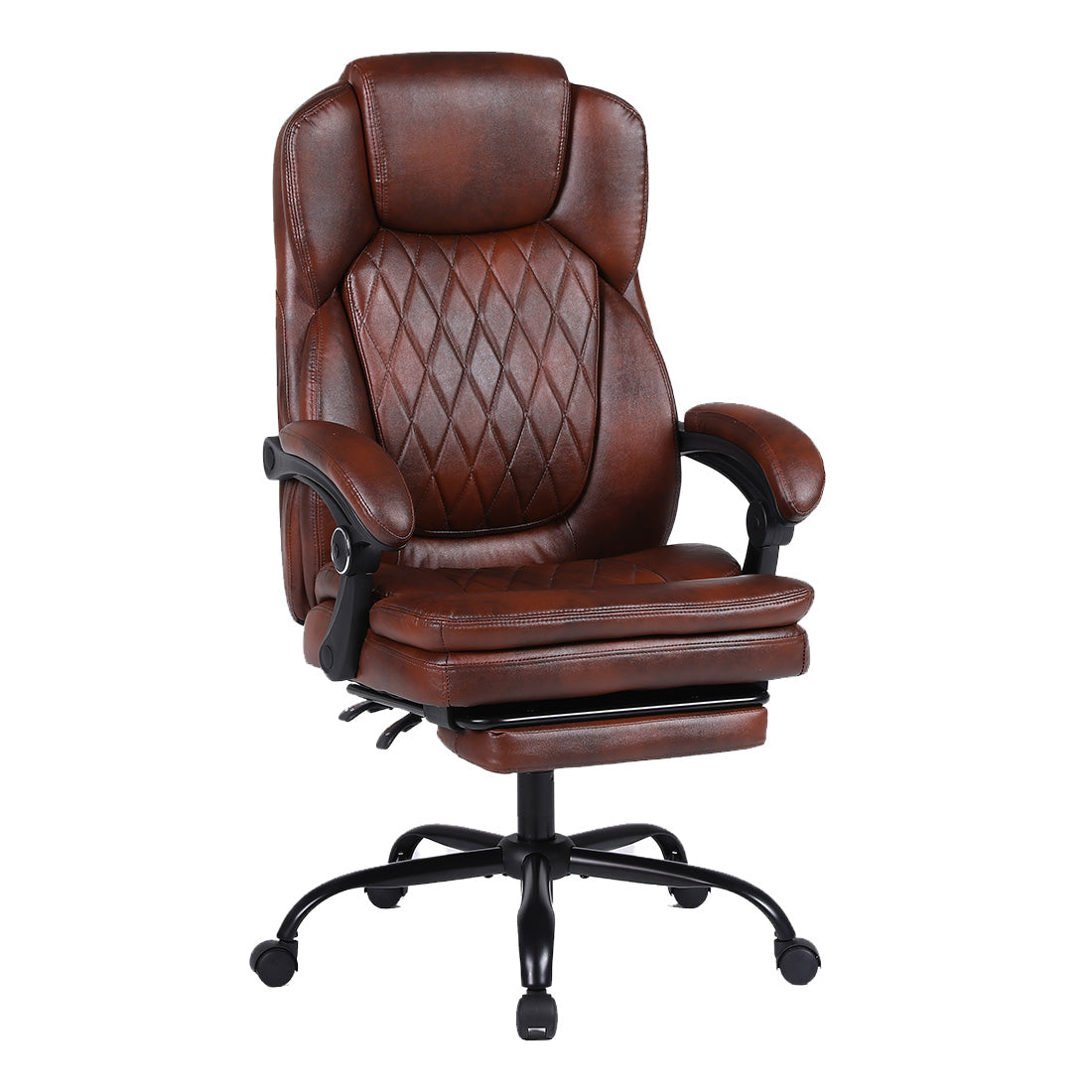 big and tall executive chair brown leather, boss chair dark brown leather