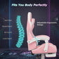 ergonomic-pink-gaming-chair-adjustable-lumbar-neck-support-detail