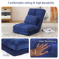 blue floor chair for bedroom, floor chair for reading gaming meditation