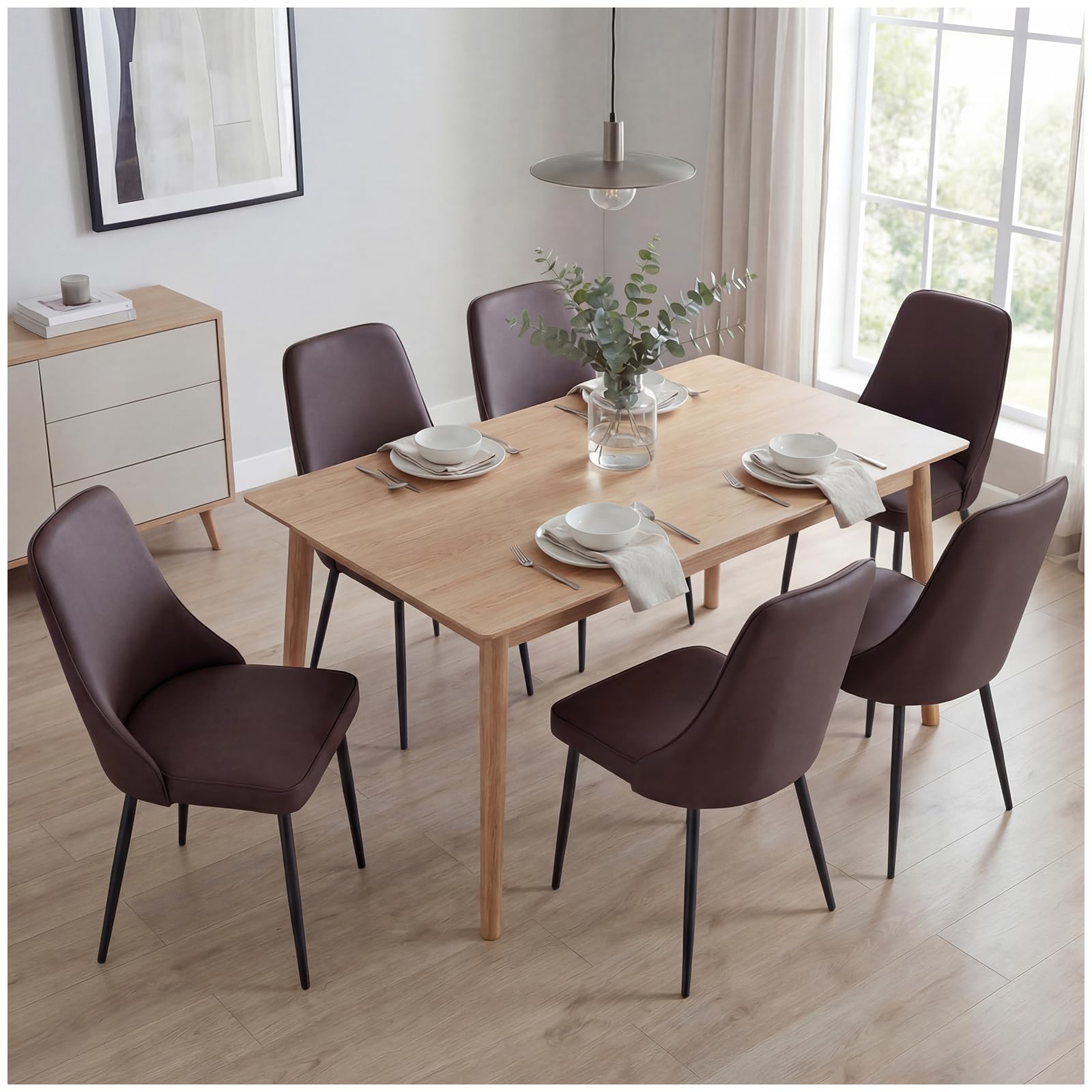 modern minimalist dining chair gray, contemporary upholstered dining chair dark gray