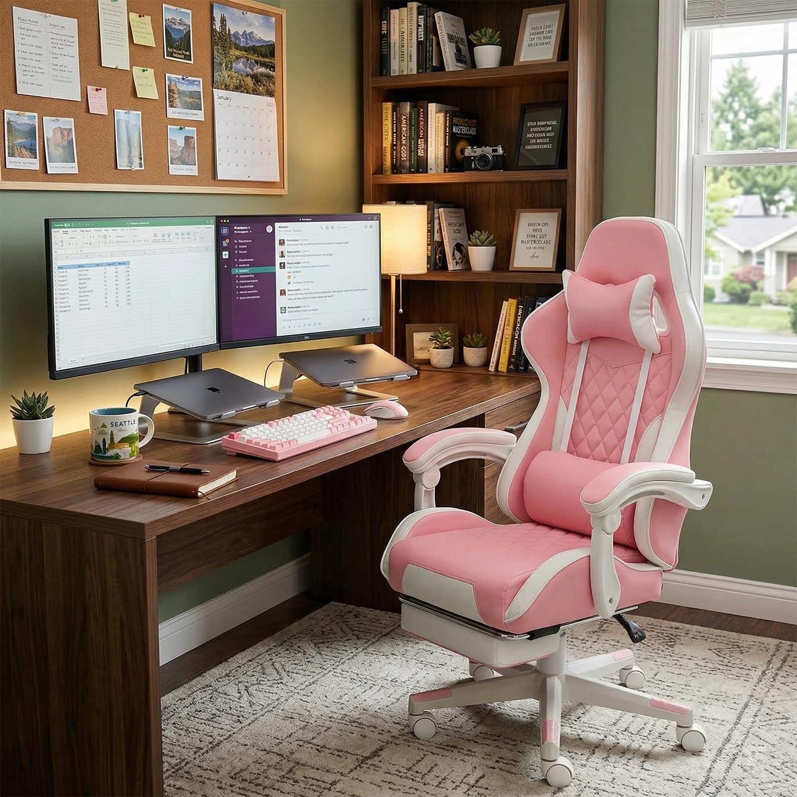 pink-white-gaming-chair-ergonomic-with-neck-pillow-lumbar-support-home-office
