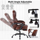 office chair for napping resting, home office reclining chair brown leather