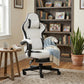 racing style gaming chair white, ergonomic gaming chair white PU leather